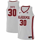 Alabama Crimson Tide #30 Galin Smith White College Basketball Jersey Dzhi,baseball caps,new era cap wholesale,wholesale hats